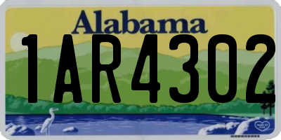 AL license plate 1AR4302
