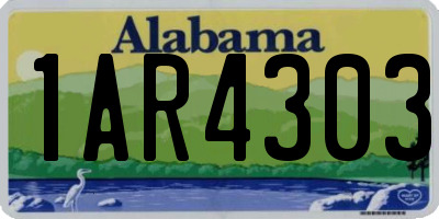 AL license plate 1AR4303