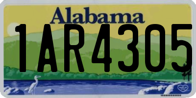 AL license plate 1AR4305