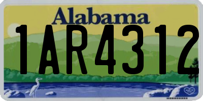 AL license plate 1AR4312