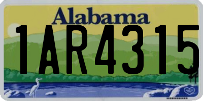 AL license plate 1AR4315