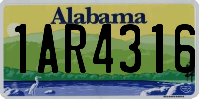 AL license plate 1AR4316