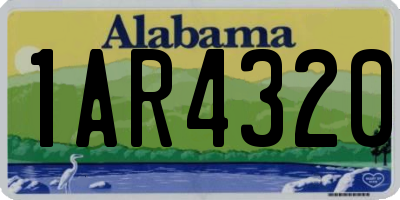 AL license plate 1AR4320