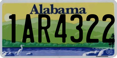 AL license plate 1AR4322