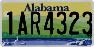 AL license plate 1AR4323