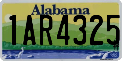 AL license plate 1AR4325