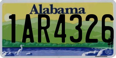 AL license plate 1AR4326
