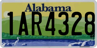 AL license plate 1AR4328