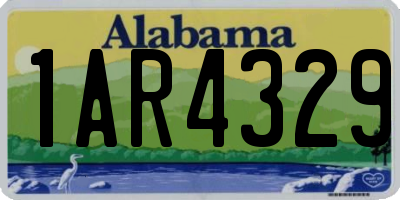 AL license plate 1AR4329