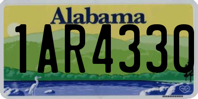 AL license plate 1AR4330