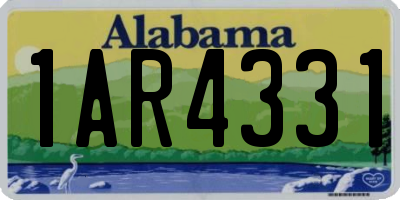 AL license plate 1AR4331