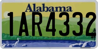 AL license plate 1AR4332