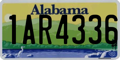 AL license plate 1AR4336
