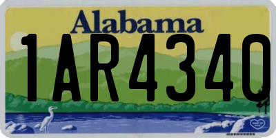 AL license plate 1AR4340