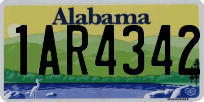 AL license plate 1AR4342