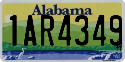 AL license plate 1AR4349