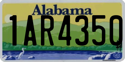 AL license plate 1AR4350