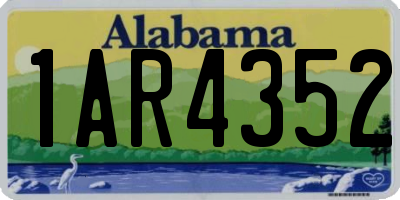 AL license plate 1AR4352