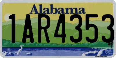 AL license plate 1AR4353