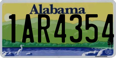 AL license plate 1AR4354