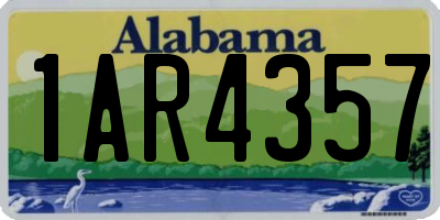 AL license plate 1AR4357