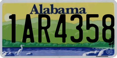 AL license plate 1AR4358