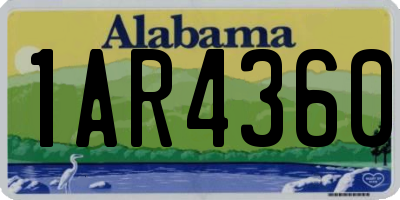 AL license plate 1AR4360