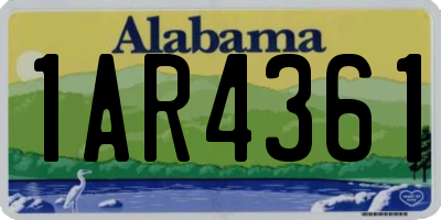 AL license plate 1AR4361