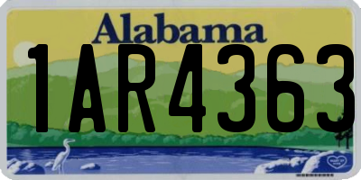 AL license plate 1AR4363