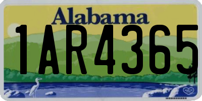 AL license plate 1AR4365