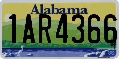 AL license plate 1AR4366