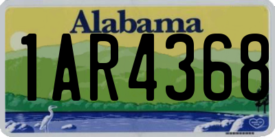 AL license plate 1AR4368