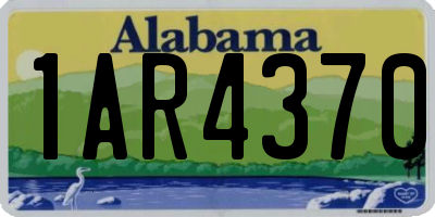 AL license plate 1AR4370
