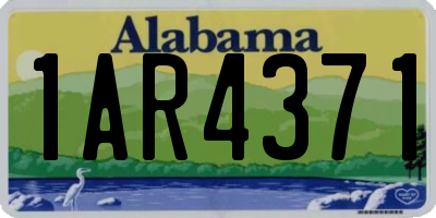 AL license plate 1AR4371