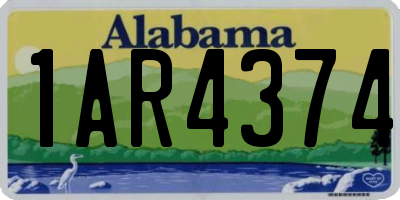 AL license plate 1AR4374