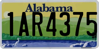 AL license plate 1AR4375