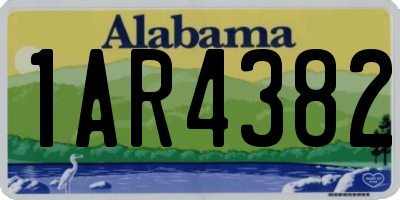 AL license plate 1AR4382