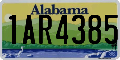 AL license plate 1AR4385