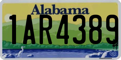 AL license plate 1AR4389