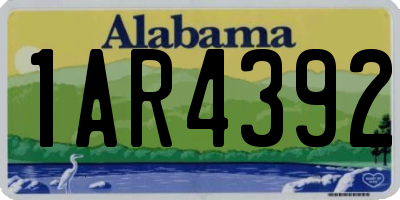 AL license plate 1AR4392