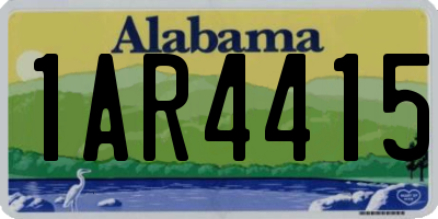 AL license plate 1AR4415