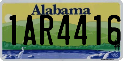 AL license plate 1AR4416