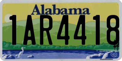 AL license plate 1AR4418