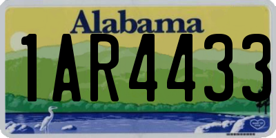 AL license plate 1AR4433