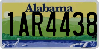 AL license plate 1AR4438