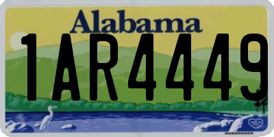 AL license plate 1AR4449