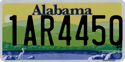 AL license plate 1AR4450