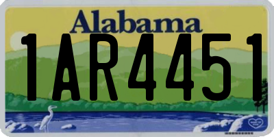 AL license plate 1AR4451