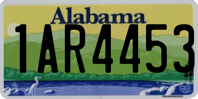 AL license plate 1AR4453
