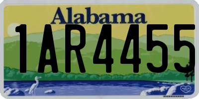 AL license plate 1AR4455